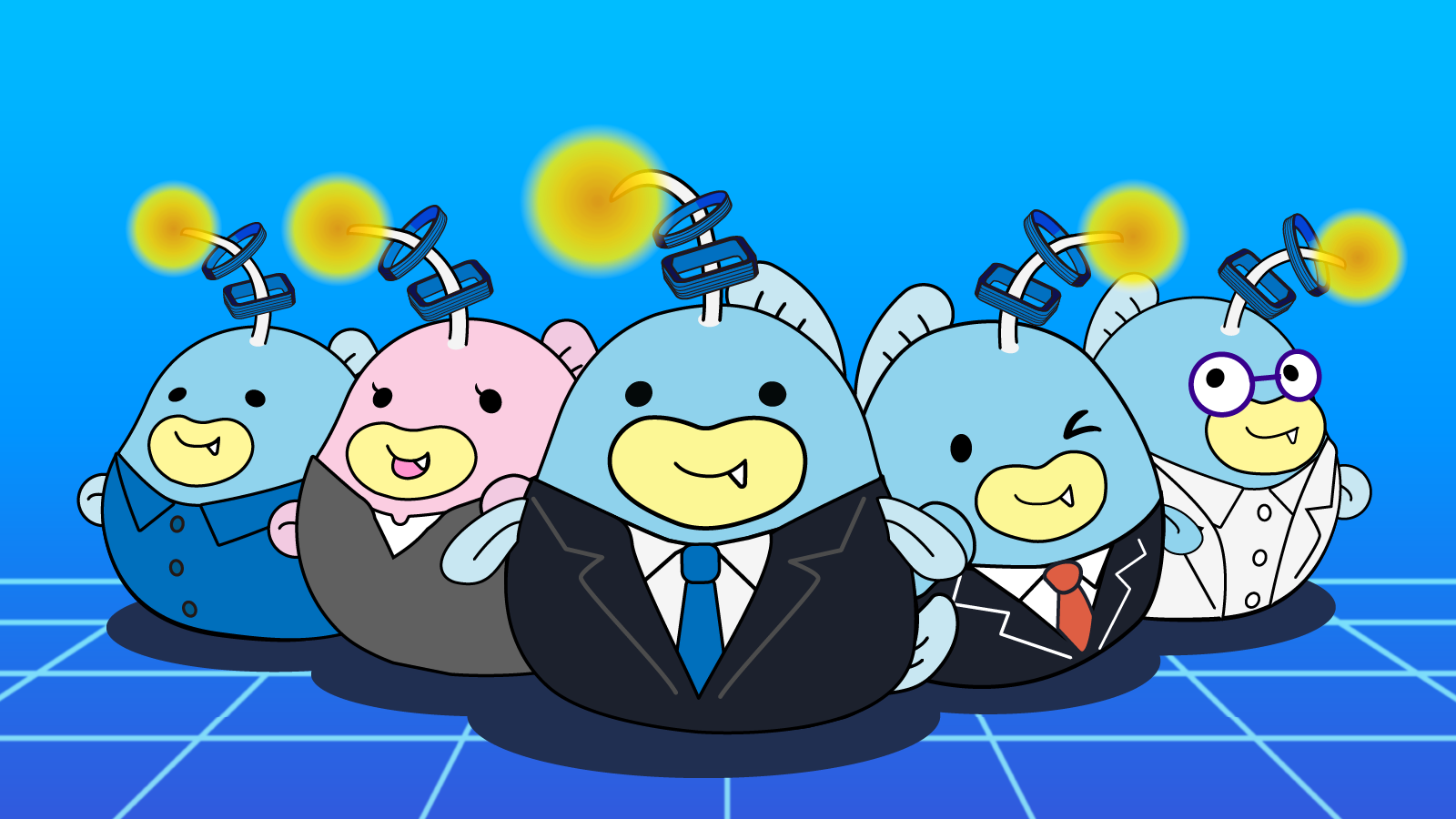 湘南合成樹脂の仲間たちのイラスト